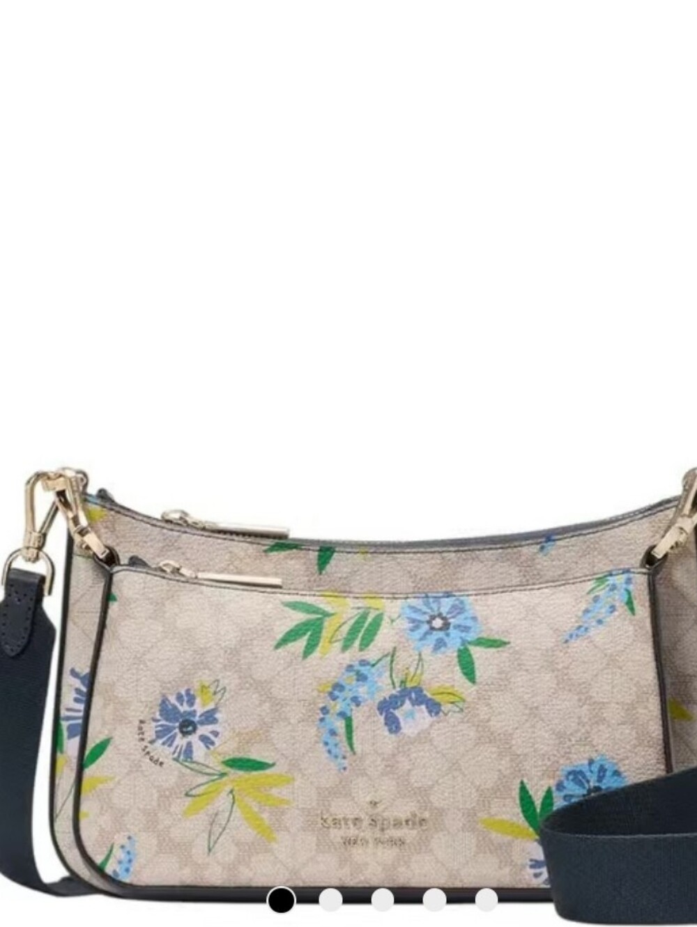 kate spade New York Beige Floral Crossbody Bag